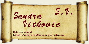 Sandra Vitković vizit kartica